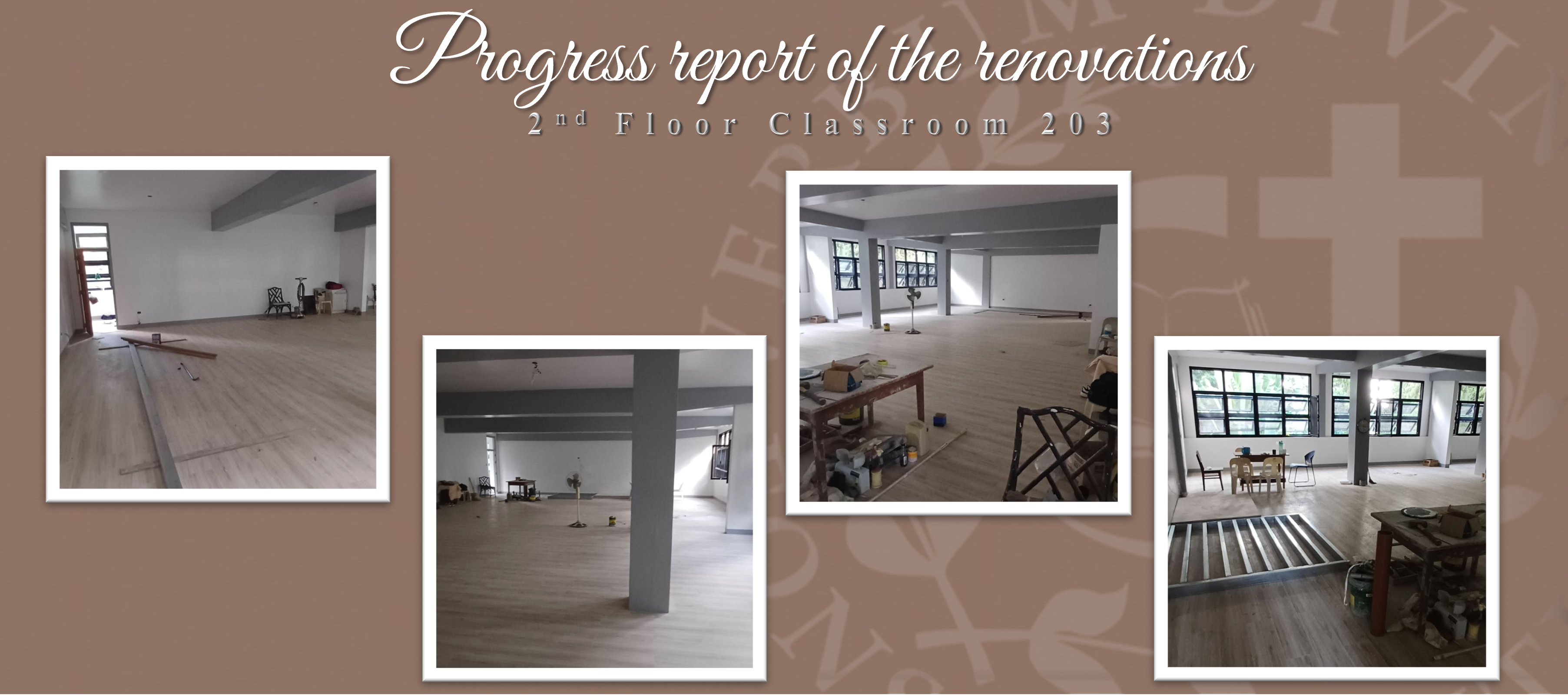 Progress report of the renovations (2nd Floor Room 203)